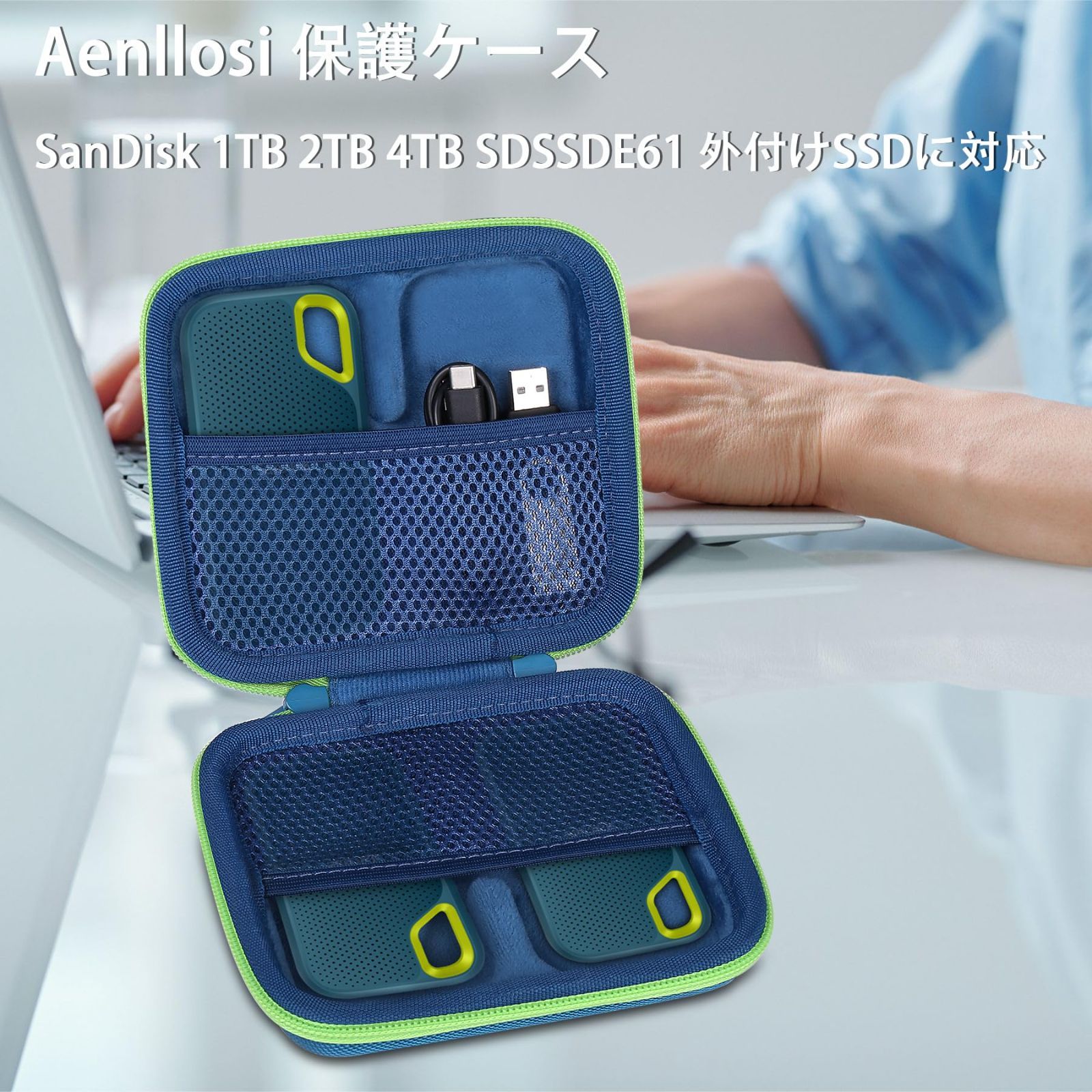新着商品】Aenllosi 専用収納ケース 互換品 SanDisk SSD 外付け 1TB 
