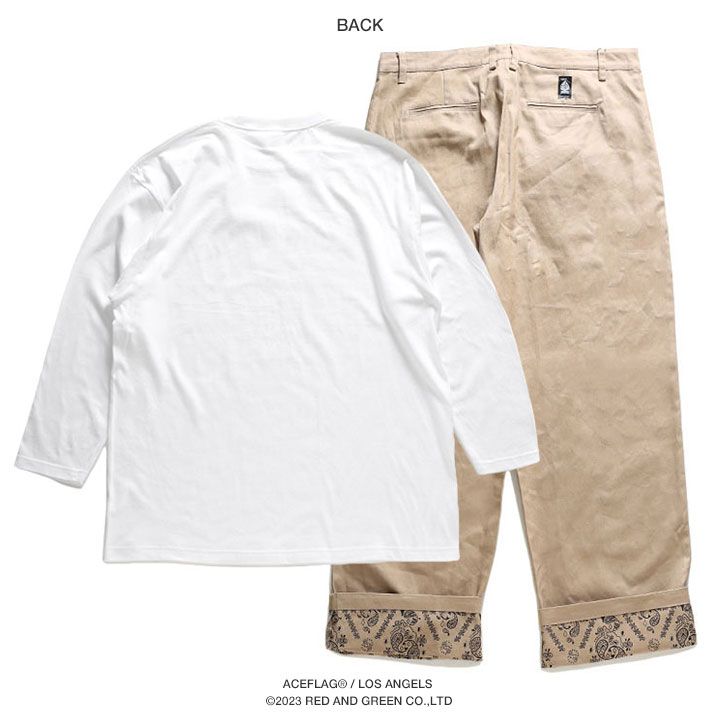ACE FLAG 上下セット 長袖 ロンT チノパン ロングパンツ セットアップ