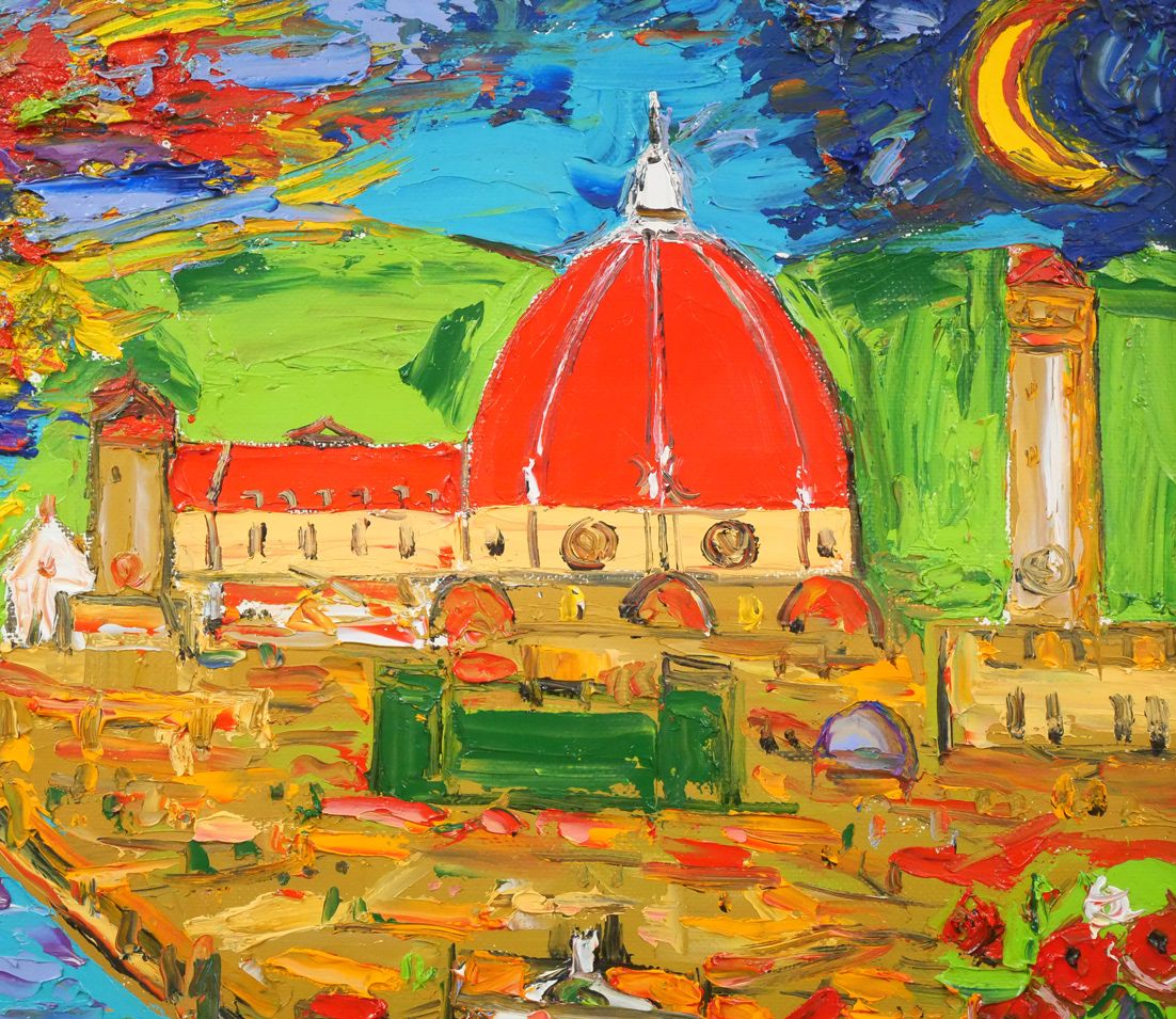 鈴木 マサハル「FIRENZE（イタリア・フィレンツェ）」油絵・F10