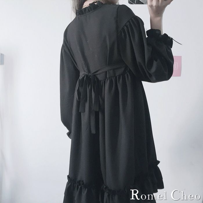 RomelCheo ゴシック ロリータ ゴスロリ ワンピース フリル