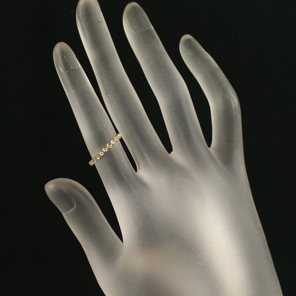 ダイヤ ダイヤモンド 0.13ct フルエタニティ リング K18YG #168869  