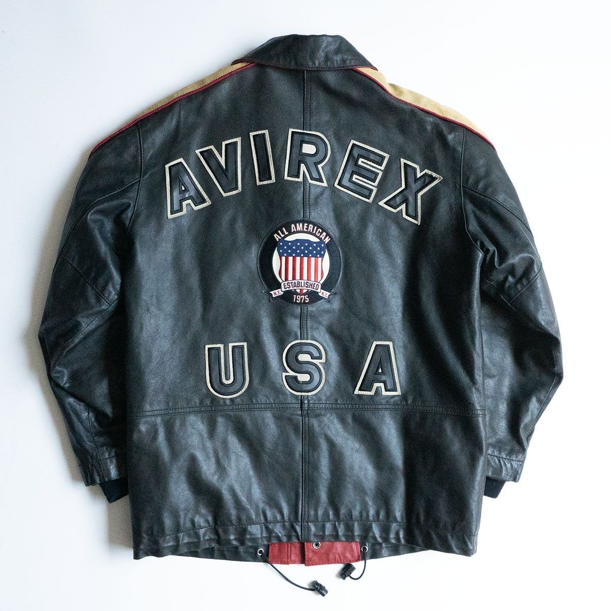 美品】AVIREX【ゴーラーズ レザー ジャケット】S アヴィレックス