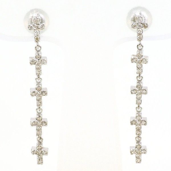 K18WG ピアス pierced earrings ダイヤ 0.03 ×10 総重量約1.9g