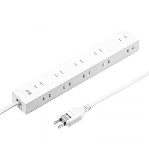 【新品・2営業日で発送】SANWASUPPLY サンワサプライ サンワサプライ 電源タップ 10個口・2P (2m) たくさん挿せるレイアウト 強力ネオジムマグネット ほこりシャッター スイン...