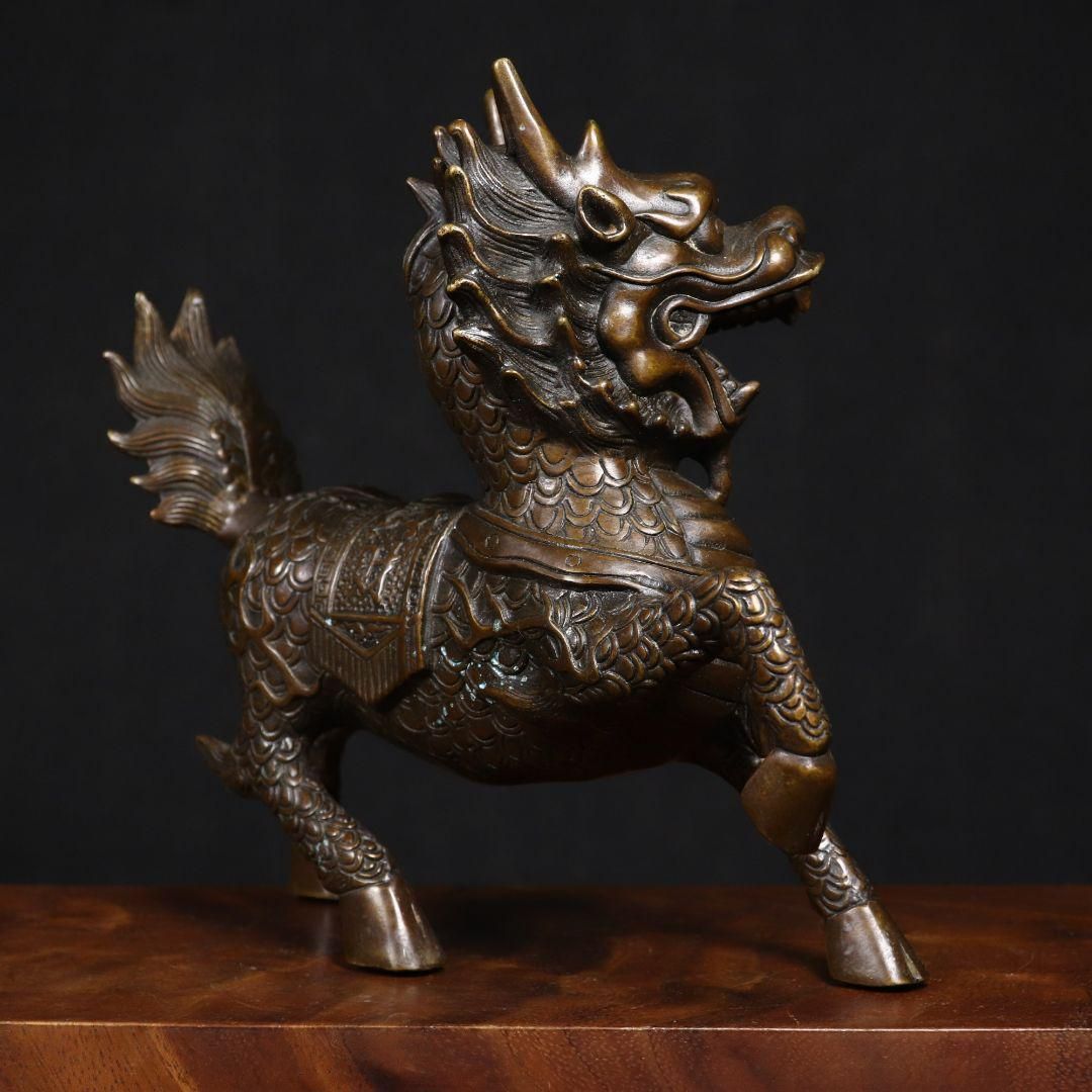 麒麟 銅器 銅製品 鎮宅辟邪 開運風水 招財 置物 工芸品 装飾品