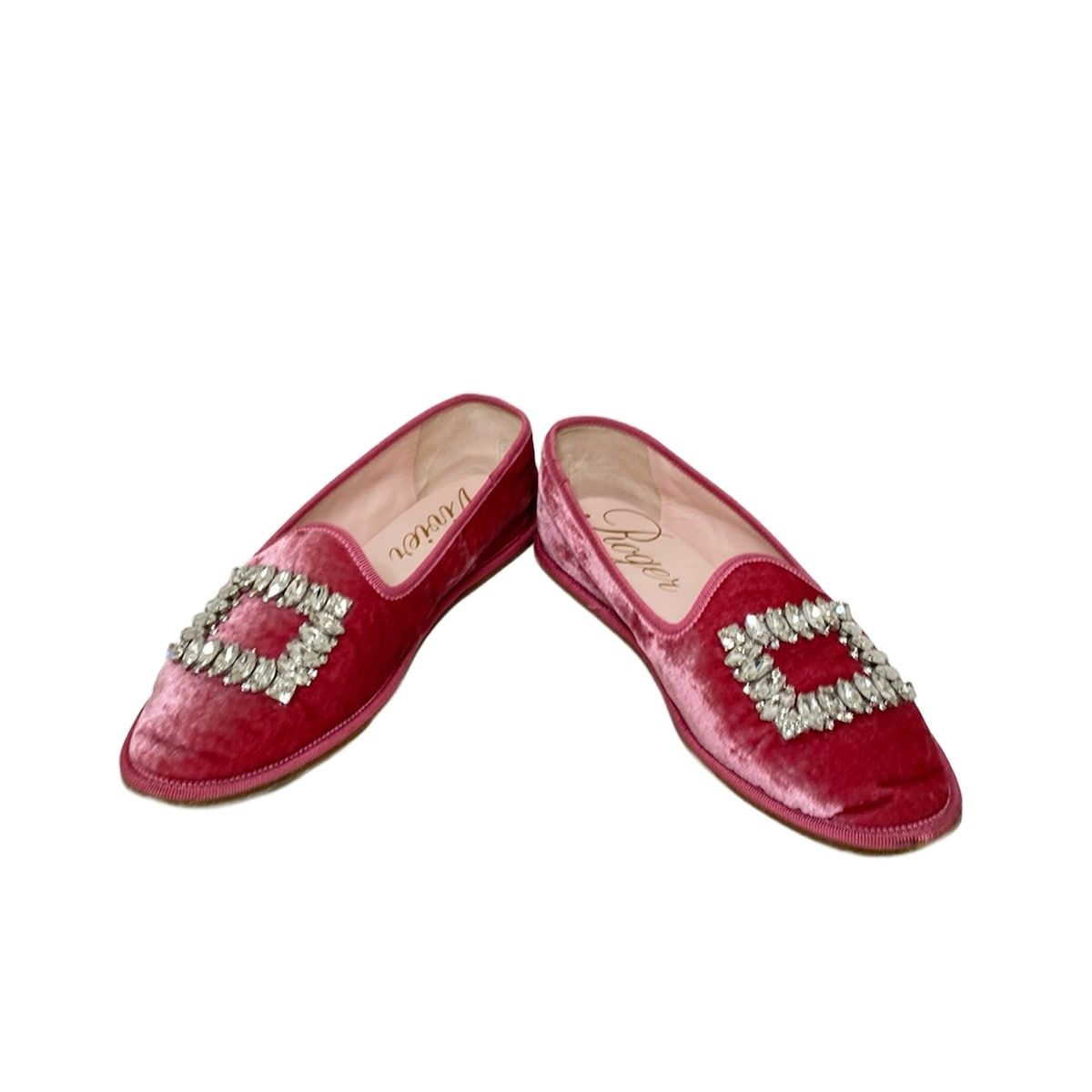 RogerVivier ロジェヴィヴィエ フラットシューズ レディース - ピンク ビジュー