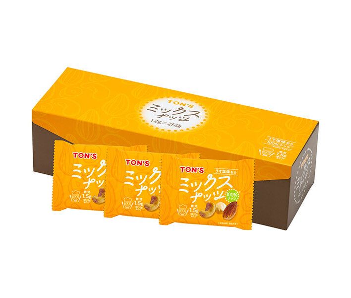 東洋ナッツ トン ミックスナッツ 300g 12g×25袋 ×8箱入× 2ケース ｜ ミックスナッツ おつまみ