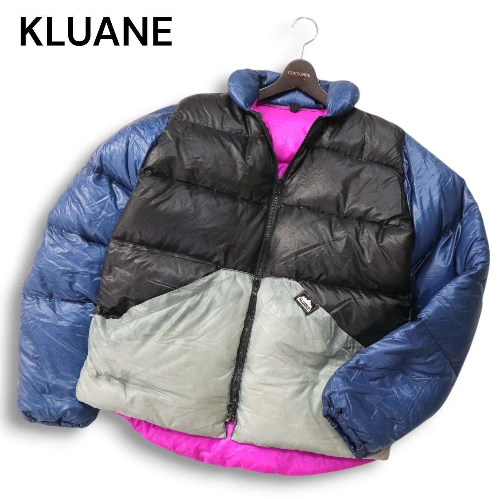 美品★カナダ製 KLUANE クルアネ ダウン ジャケット S カナダグース CANADA goose クレセント ダウン★ ☆カナダ製！KLUANEクルアネのダウンジャケット！☆黄緑色