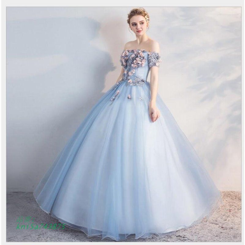 ドレス パーディードレス ロングドレス オフショルダー 二次会 Aラインワンピ 披露宴 演奏会 ブライダルドレス結婚式 花嫁 kni5a743875 MAAHADDERANG_COM