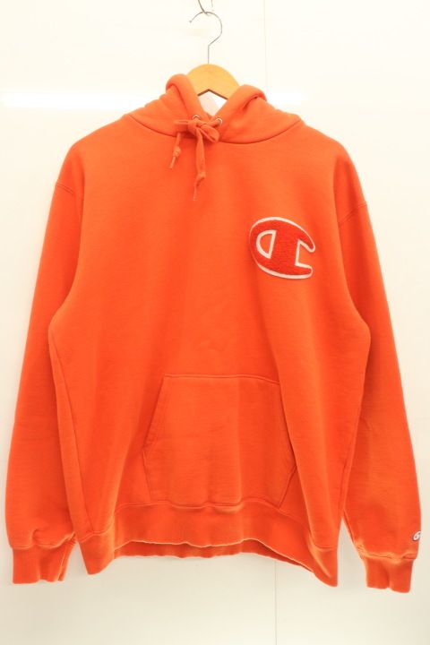 低価，豊富な 【中古】 CHAMPION メンズパーカー XXL アクションスタイル プルオーバーパーカー CHAMPION XXL 赤 レッド ロゴ パーカー