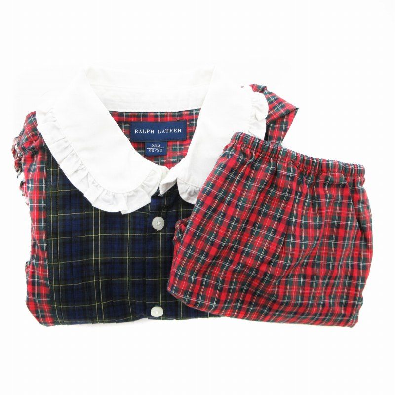 POLO Ralph Lauren チェック柄長袖シャツワンピース　他2点セット ローレンラルフローレン チェック柄 前開き 長袖 ロング丈