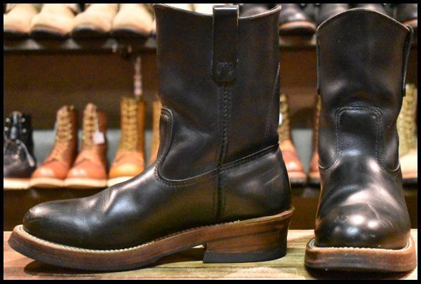 9E 良品 05年 ビブラムカスタム】レッドウィング 8169 ペコス 黒 ブラッククローム クッションソール ブーツ redwing pecos  HOPESMORE【EK743】 - メルカリ