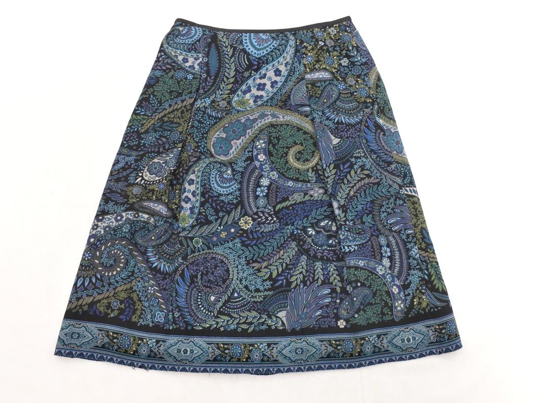 ☆未使用品☆Paul Stuart シルク100% 膝丈スカート　ペイズリー　M ☆未使用品☆Paul Stuart シルク100% 膝丈スカート ペイズリー M