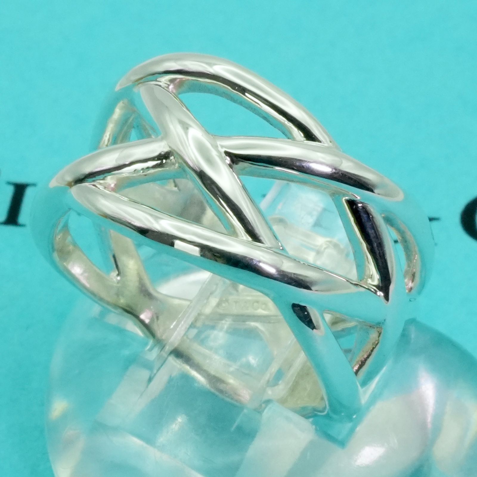 美品希少13号 ティファニー ケルティックノット シルバー リング/25  