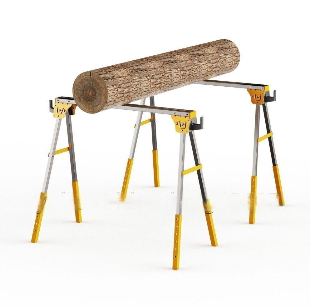 折りたたみ可能金属のこぎり木架のこぎり馬耐荷重1200KG多機能鉄制携帯