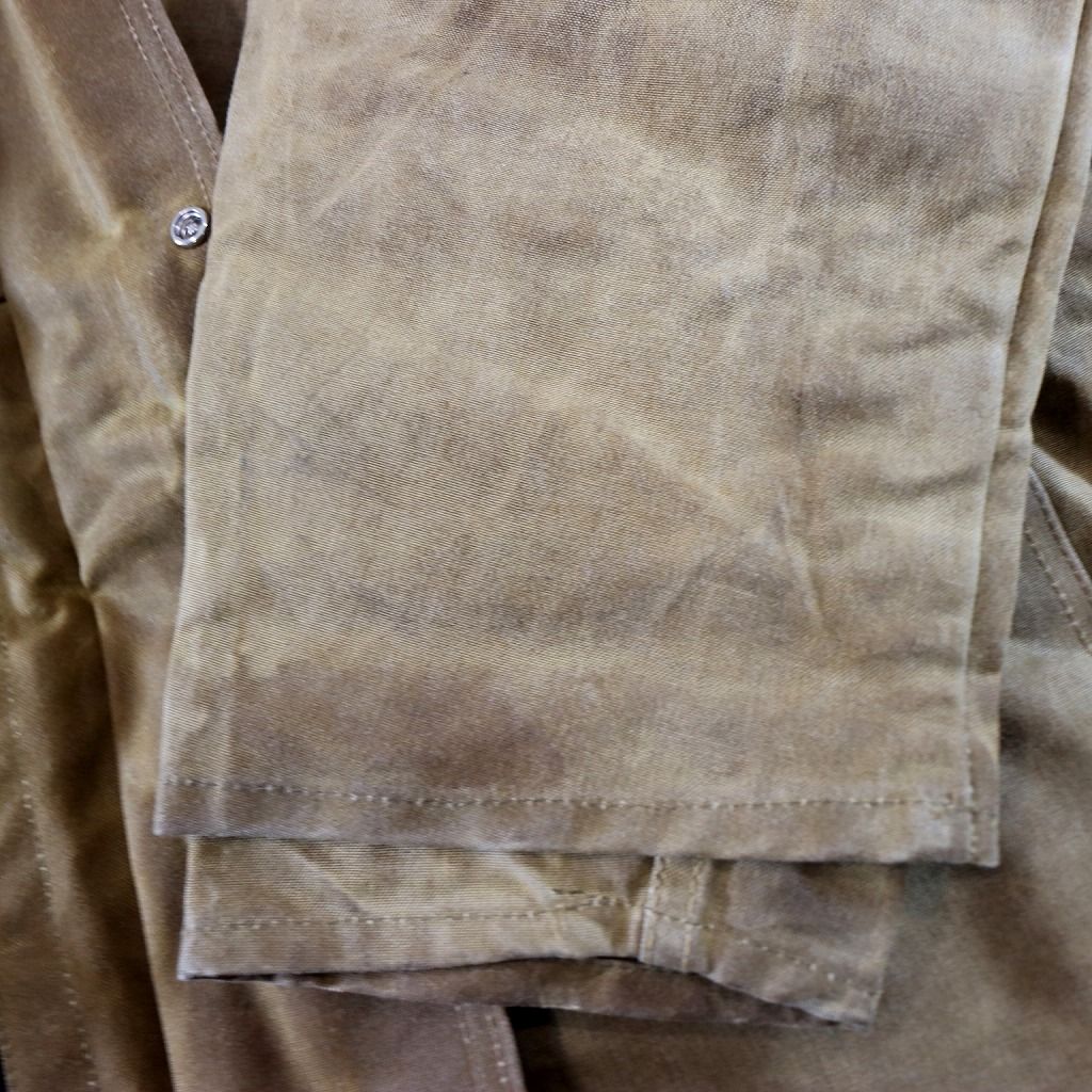 70年代 USA製 FILSON フィルソン オイルドハンティングジャケット アウトドア ワーク ベージュ (メンズ XL) 中古 古着 O0246