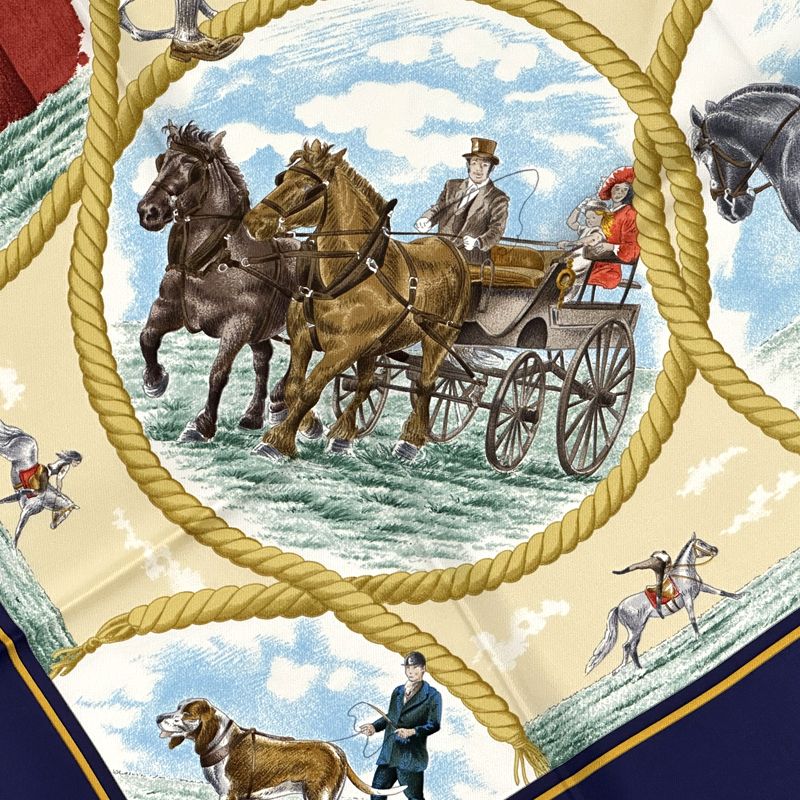 エルメス HERMES スカーフ カレ90 Auteuil en Mai オートゥイユの5月