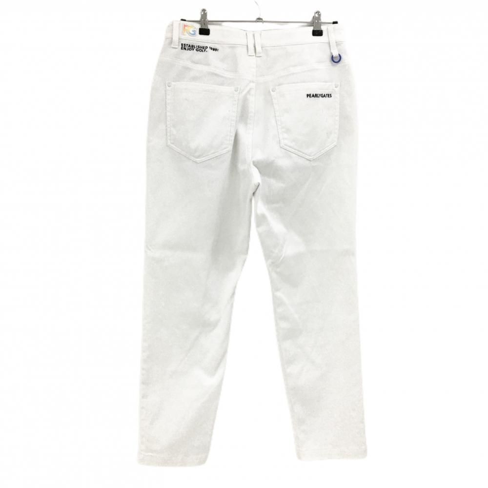 パーリーゲイツ パンツ 白 無地 ロゴ刺しゅう メンズ 4 M ゴルフウェア モデル PEARLY GATES