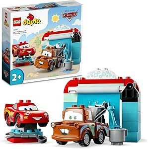 レゴ(LEGO) デュプロ ライトニング・マックィーンとメーターのカーウォッシュ おもちゃ 玩具 プレゼント 誕生日 ブロック 知育 クリスマス 男の子 女の子 子供 1歳半 2歳 4歳 幼児 乗り物 車 ミ