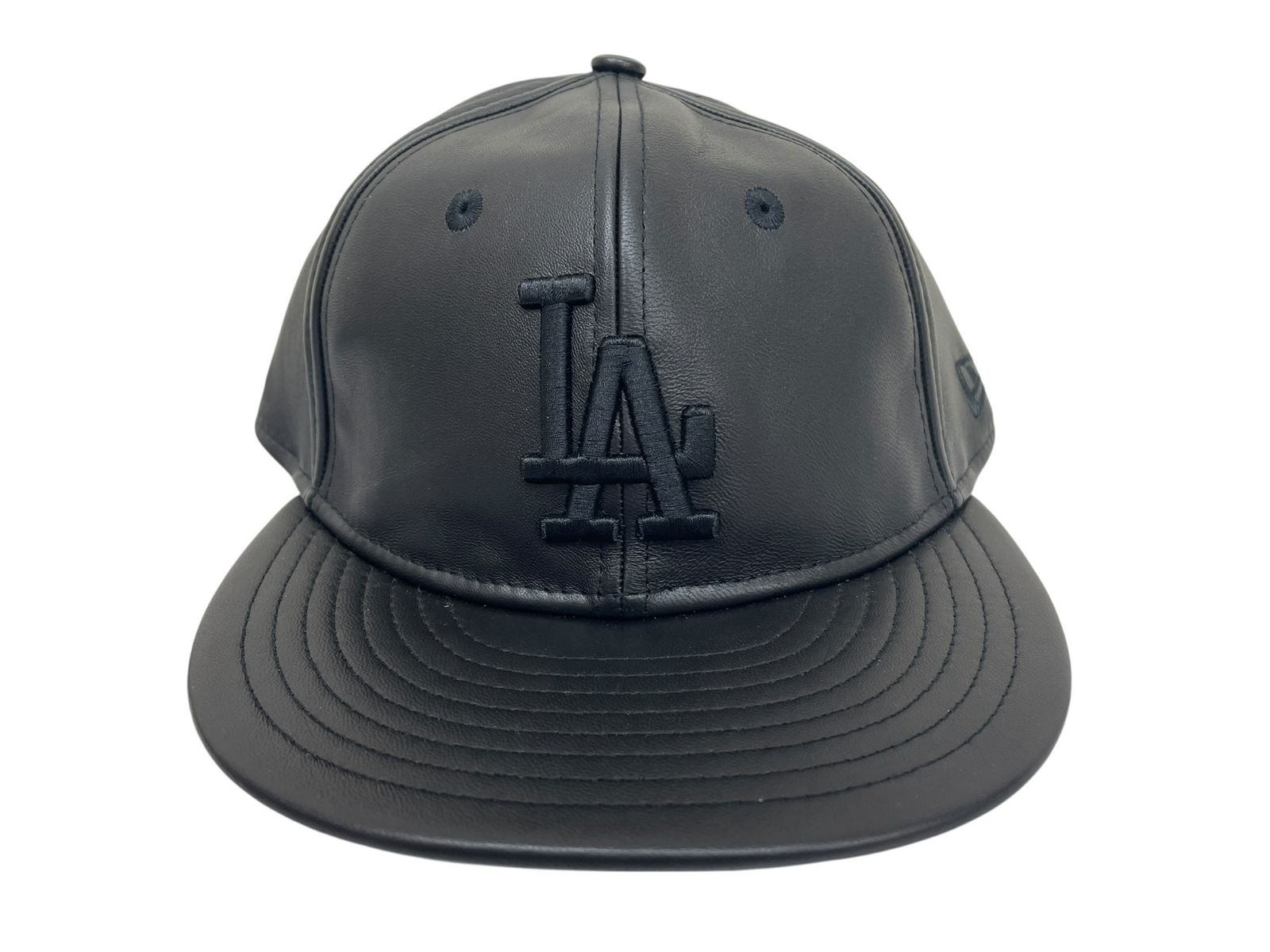 NEWERA ニューエラ レザーキャップ GENUINE LEATHER CAP 本革 MLB ロサンゼルスドジャース 60585323 F ブラック メンズ|043
