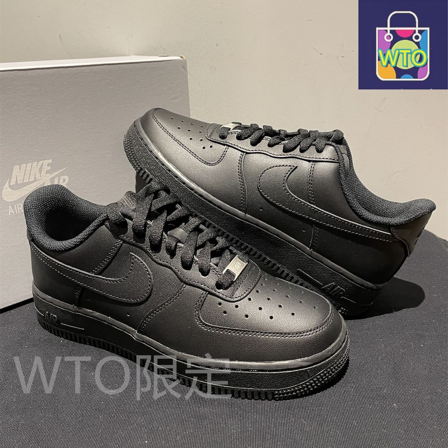 Nike Air Force 1 Low 07 Blackフラットシューズ| | -WTO輸入1