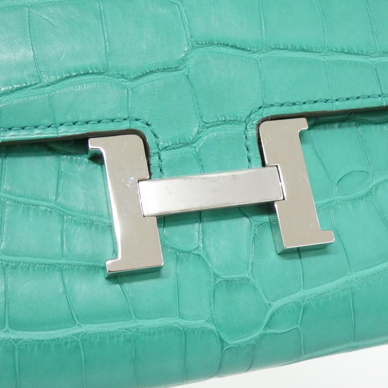 未使用 エルメス ドゴン カードケース トゴ ヴェールユッカ シルバー  