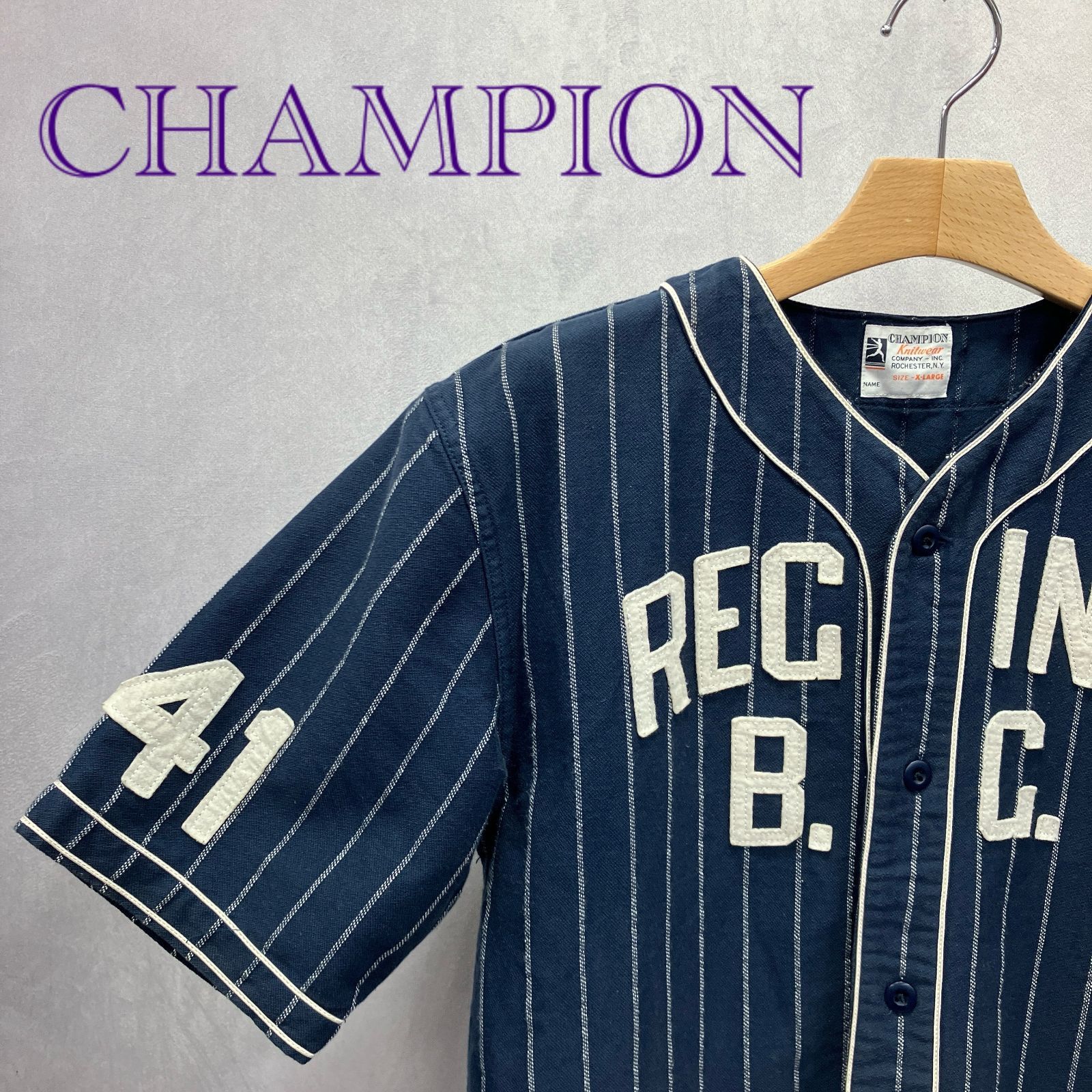 CHAMPION Knitwear チャンピオン ベースボール シャツ C3-Z305