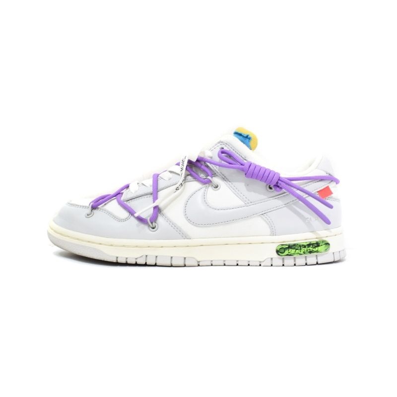 ナイキ NIKE オフホワイト Off-White Dunk Low Sail Neutral Gray ダンク ロー セイル ニュートラルグレー スニーカー US8.5 グレー DM1602-125