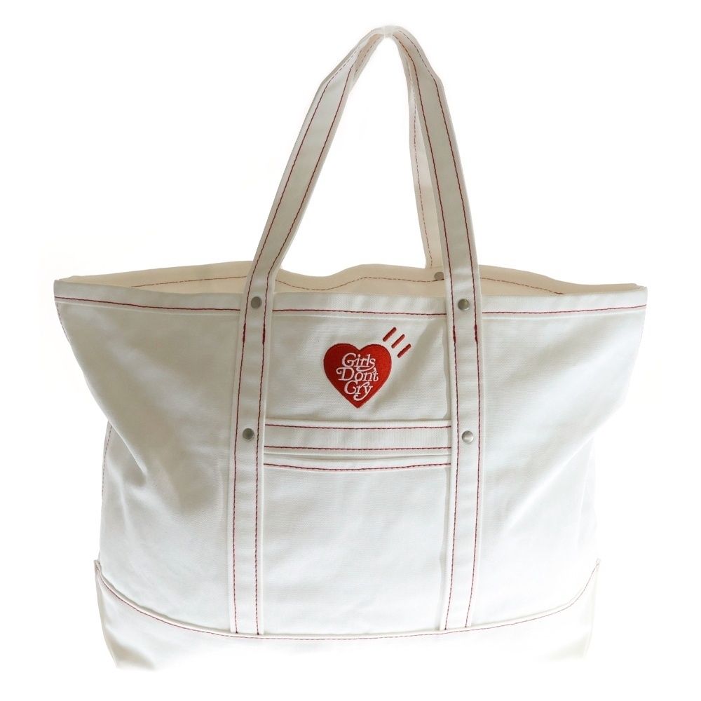 HUMAN MADE (ヒューマンメイド) CANVAS TOTE LARGE ロゴ刺繍