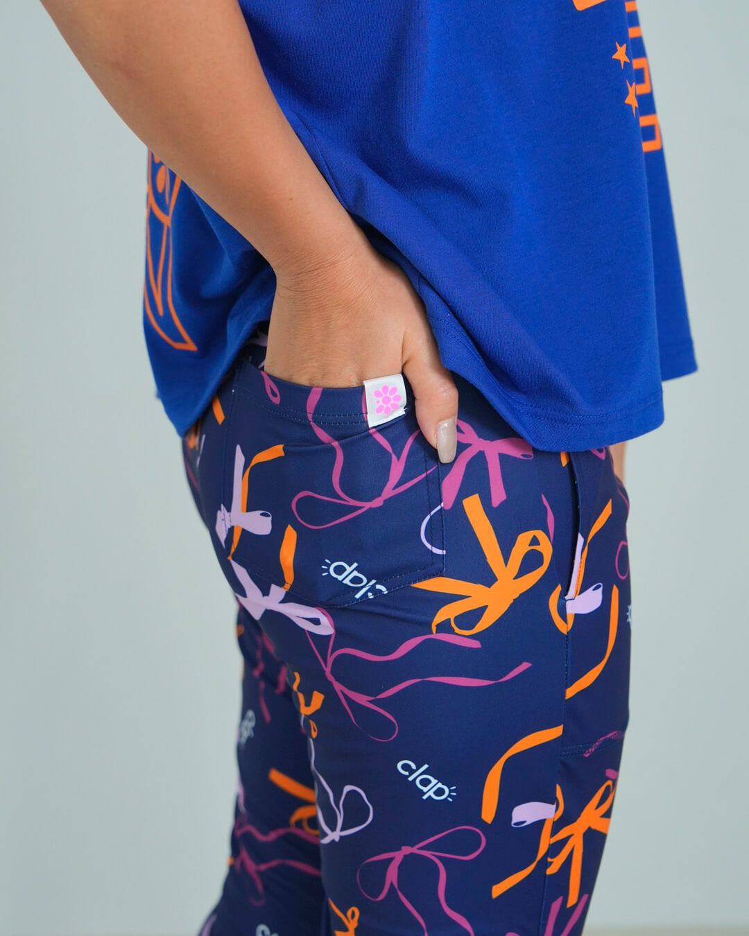 クロップドパンツ 柄