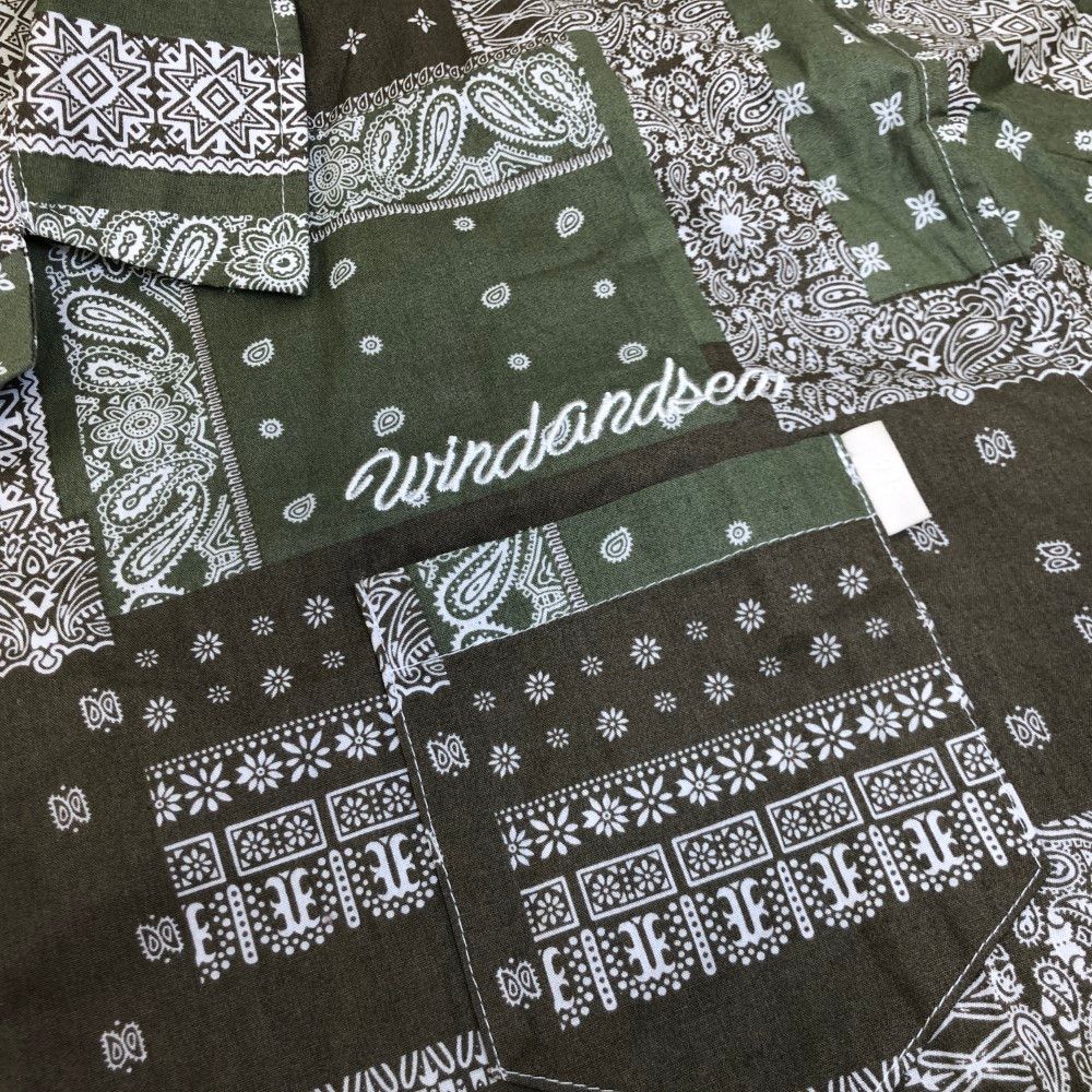 07w6667☆ WIND AND SEA ウィンダンシー ペイズリー柄 セットアップ XL 