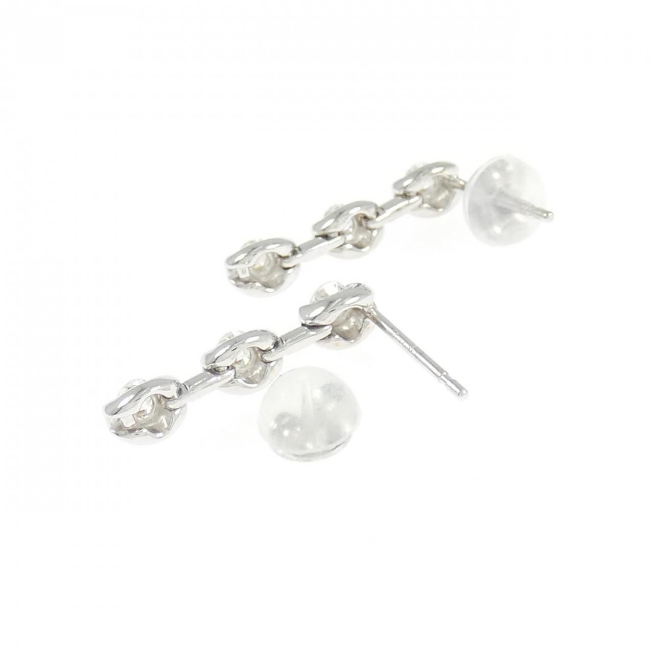 K18WG ダイヤモンド ピアス 0.40CT