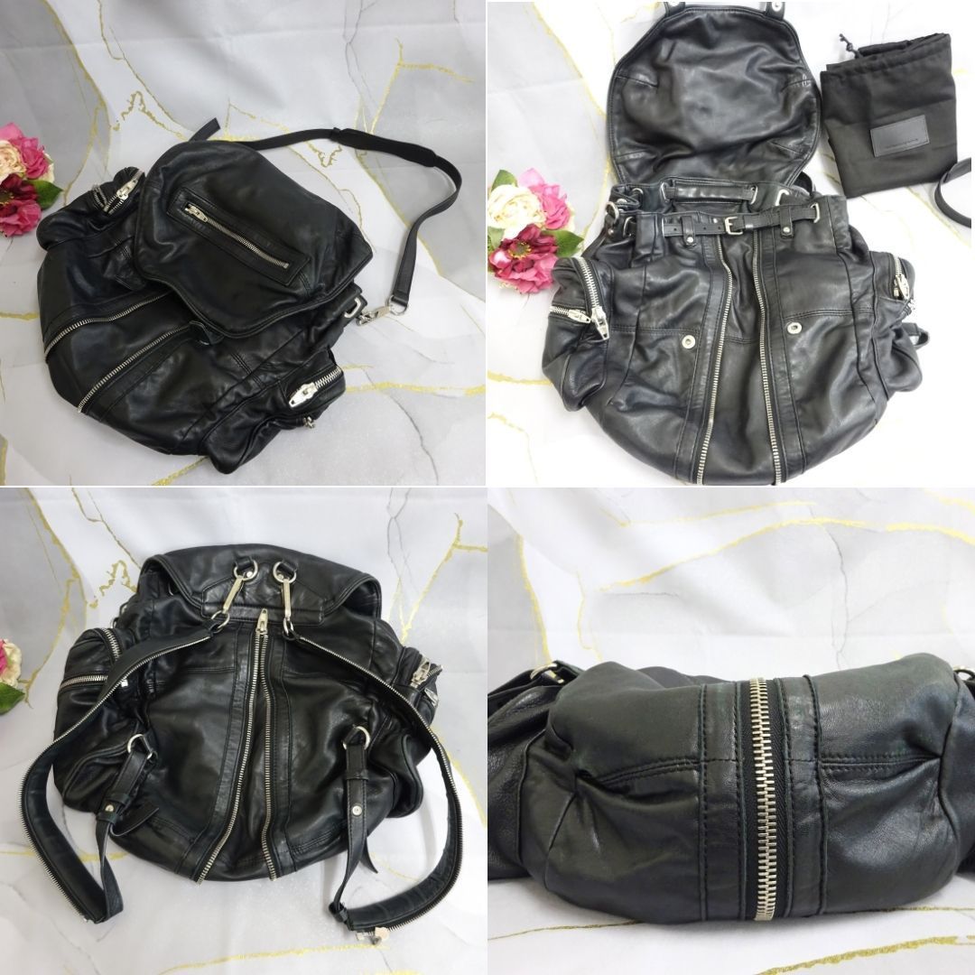 ALEXANDER WANG 2WAYレザーバッグ リュックブラック黒 ファッション
