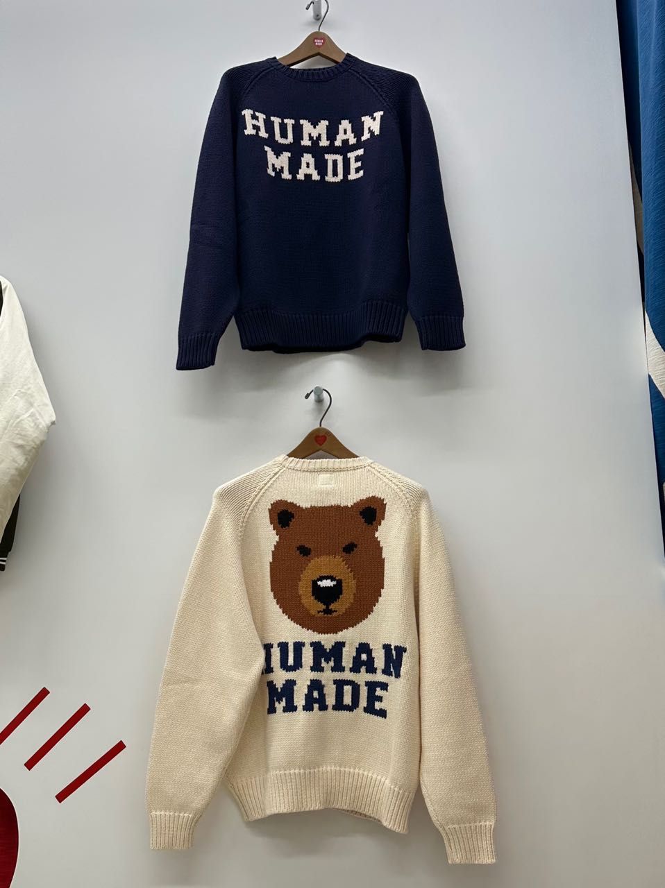 human made BEAR RAGLAN KNIT SWEATER 熊-