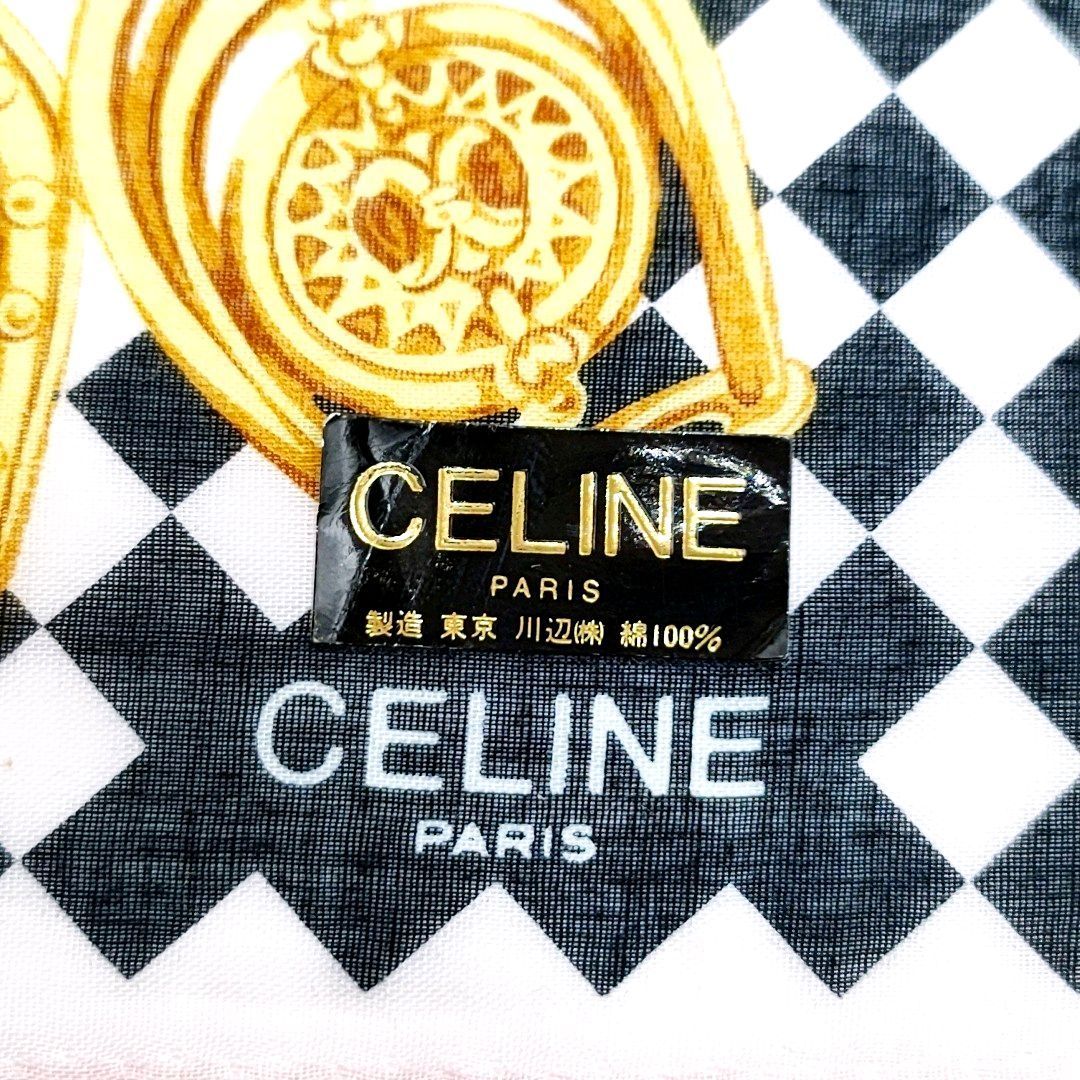 シール付き未使用品】CELINE セリーヌ ハンカチ スカーフ