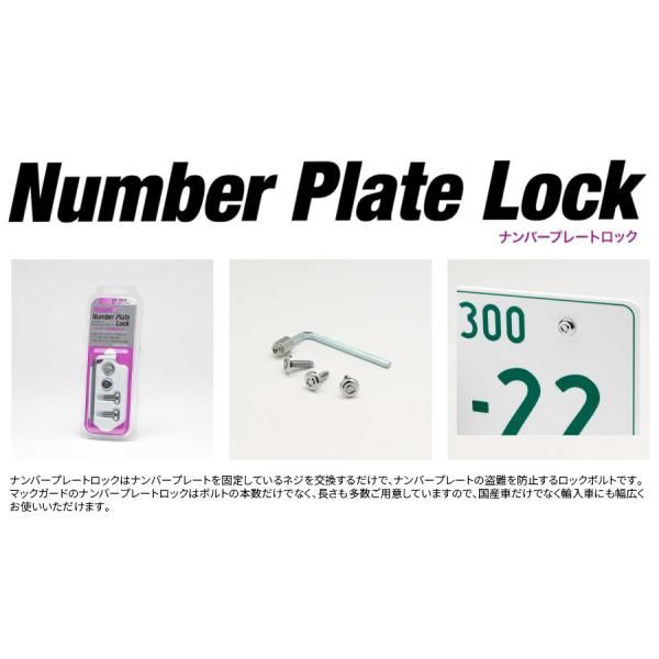 ナンバープレートロックボルト MCG-76040 ナンバープレートロック ナンバーボルト McGuard 盗難防止 盗難対策
