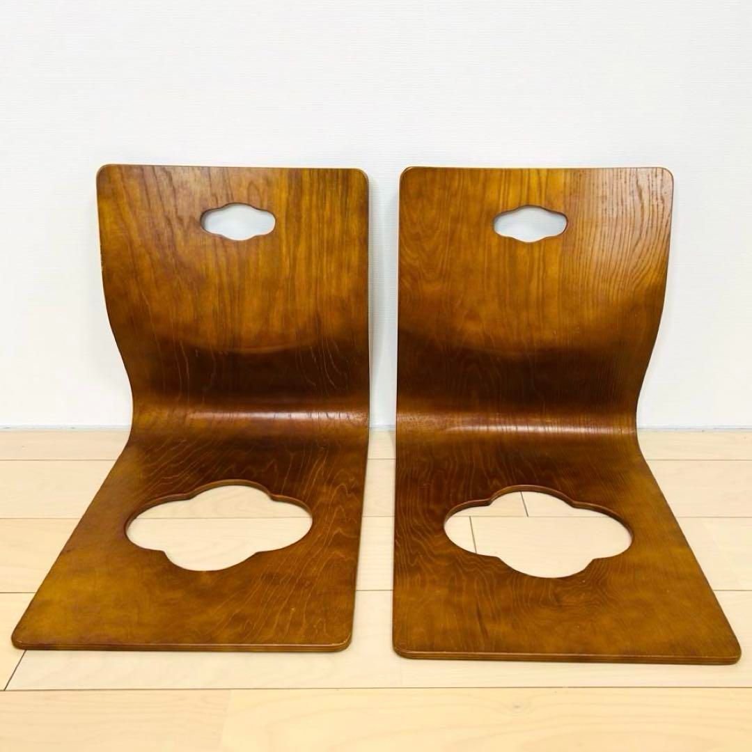 【2脚送料込】hikari 光製作所 木製アームチェア 高座椅子 レトロ家具① 2脚送料込】hikari 光製作所 木製アームチェア 高座椅子 レトロ家具②