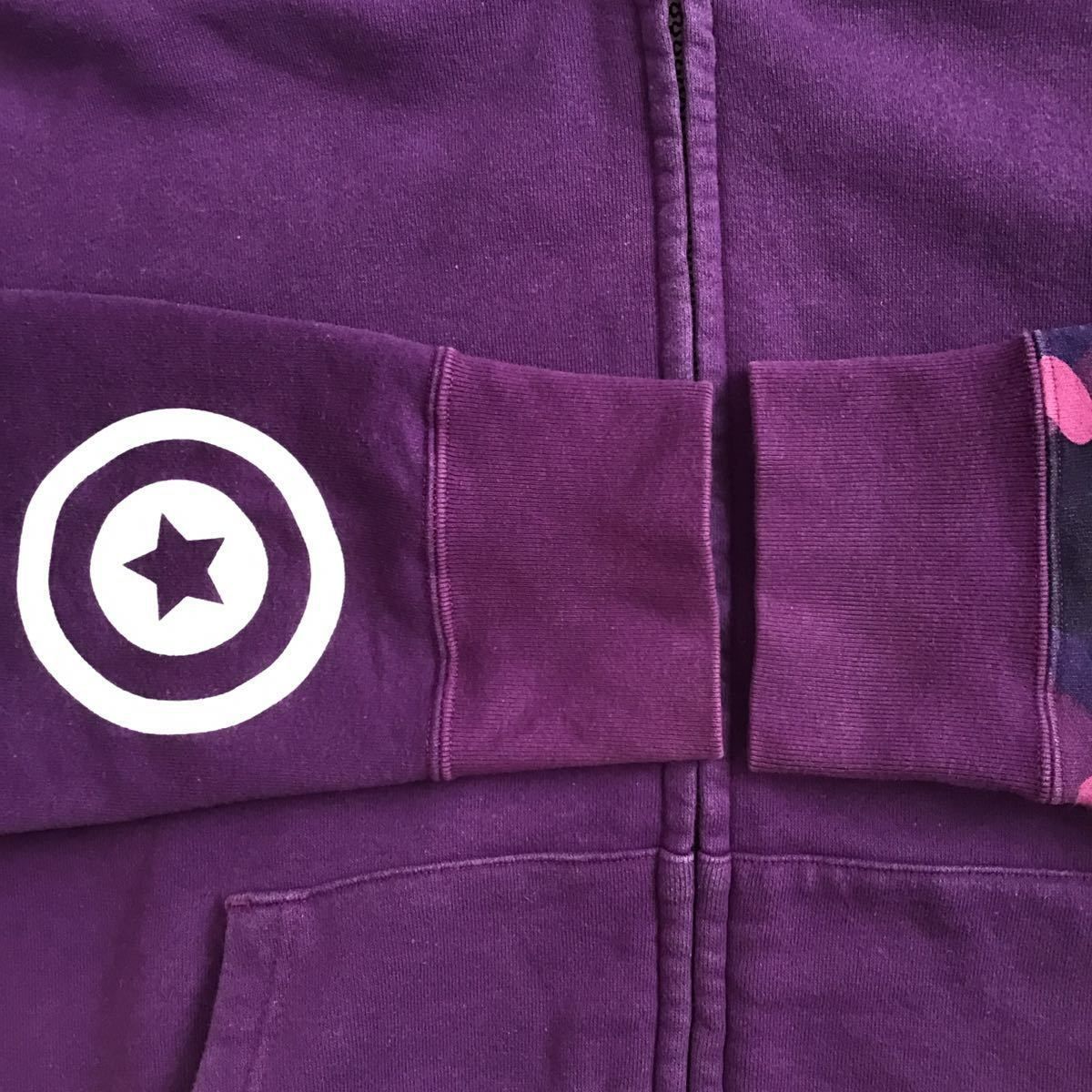Giant shark full zip hoodie Mサイズ a bathing ape BAPE purple camo 