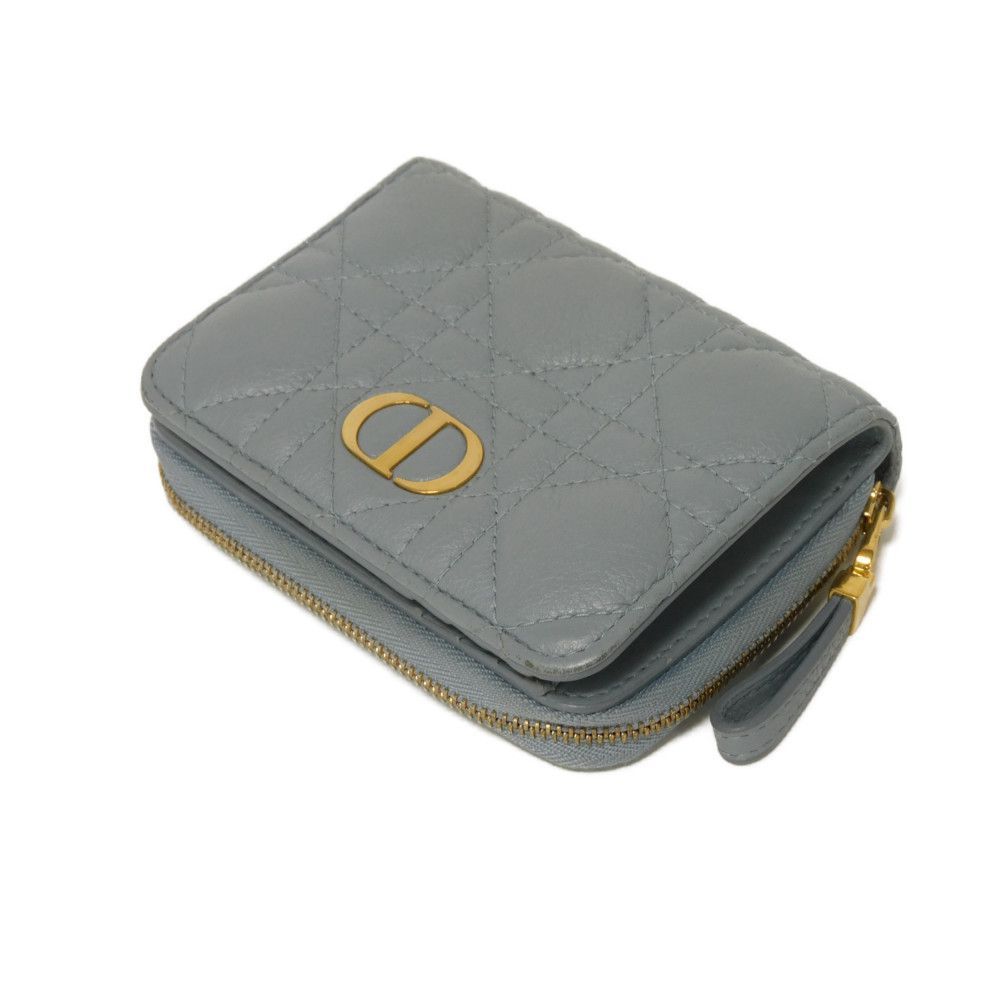 Dior ディオール カロ スカーレット ウォレット 現行 CDロゴ ステッチ  