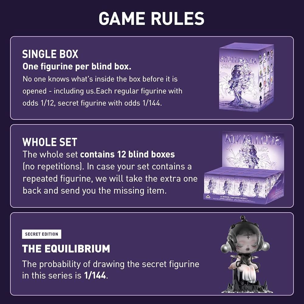 POP MART サウンドシリーズフィギュア 12ピース SKULLPANDA ブラインドボックスフィギュア ランダムデザイン