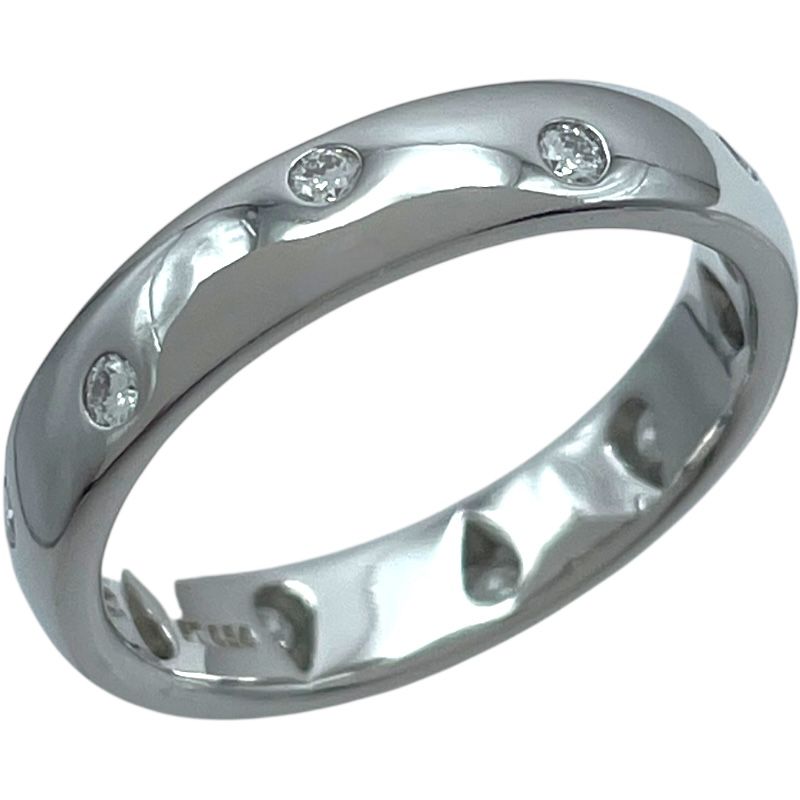 ティファニー　ドッツリング　プラチナ950 多分11号 ティファニーダイヤ ドッツリング レディース Pt950プラチナ リング