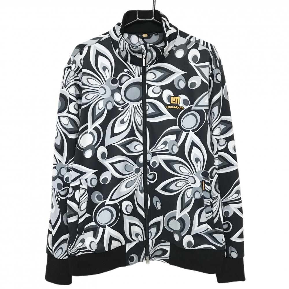 ラウドマウス ジャケット グレー×黒 シャガデリックシルバー 裏起毛 メンズ XL ゴルフウェア LOUDMOUTH