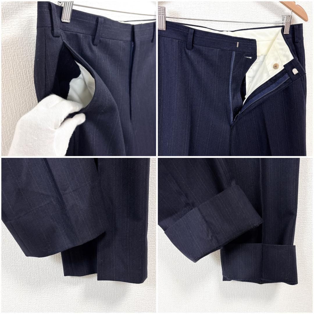 Burberrys スーツセットアップ ダブル 175A6 ネイビー ストライプ