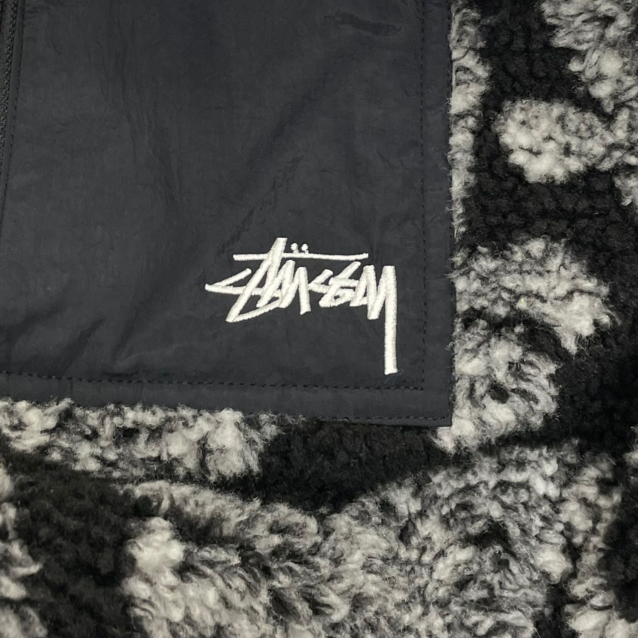 STUSSY Paisley Full Zip Fleece Jacket ペイズリー フルジップ ボア