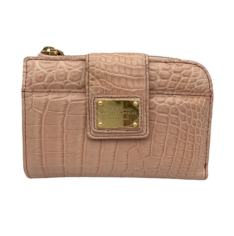 レザージュエルズ LEATHER JEWELS 財布 二つ折り クロコ 型押し