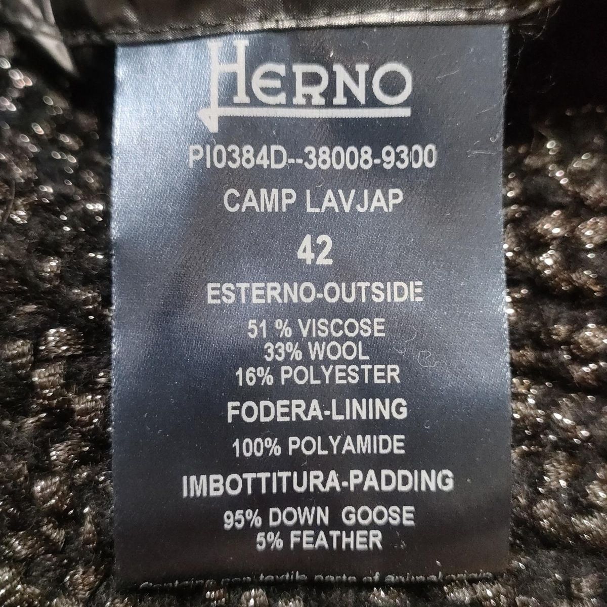 HERNO(ヘルノ) ダウンジャケット サイズ42 M レディース 黒 ニット  