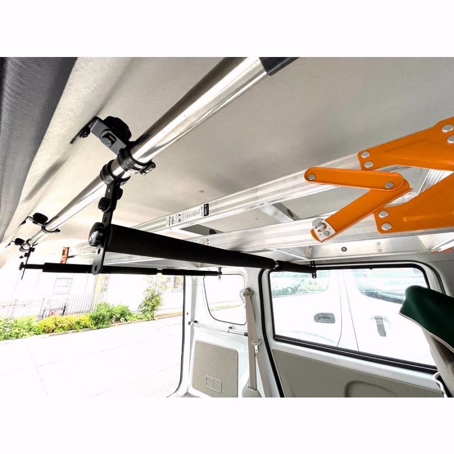 送料無料 NAMINORIKOZOU エブリイ DA17W DA17V サイドバー-スライドバー2本セット 延長ステー パッド付 NV100 ボード 脚立 中積み