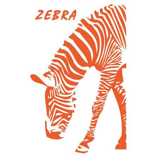 ウォールステッカー ゼブラ しまうま シマウマ zebra Lサイズ - メルカリ