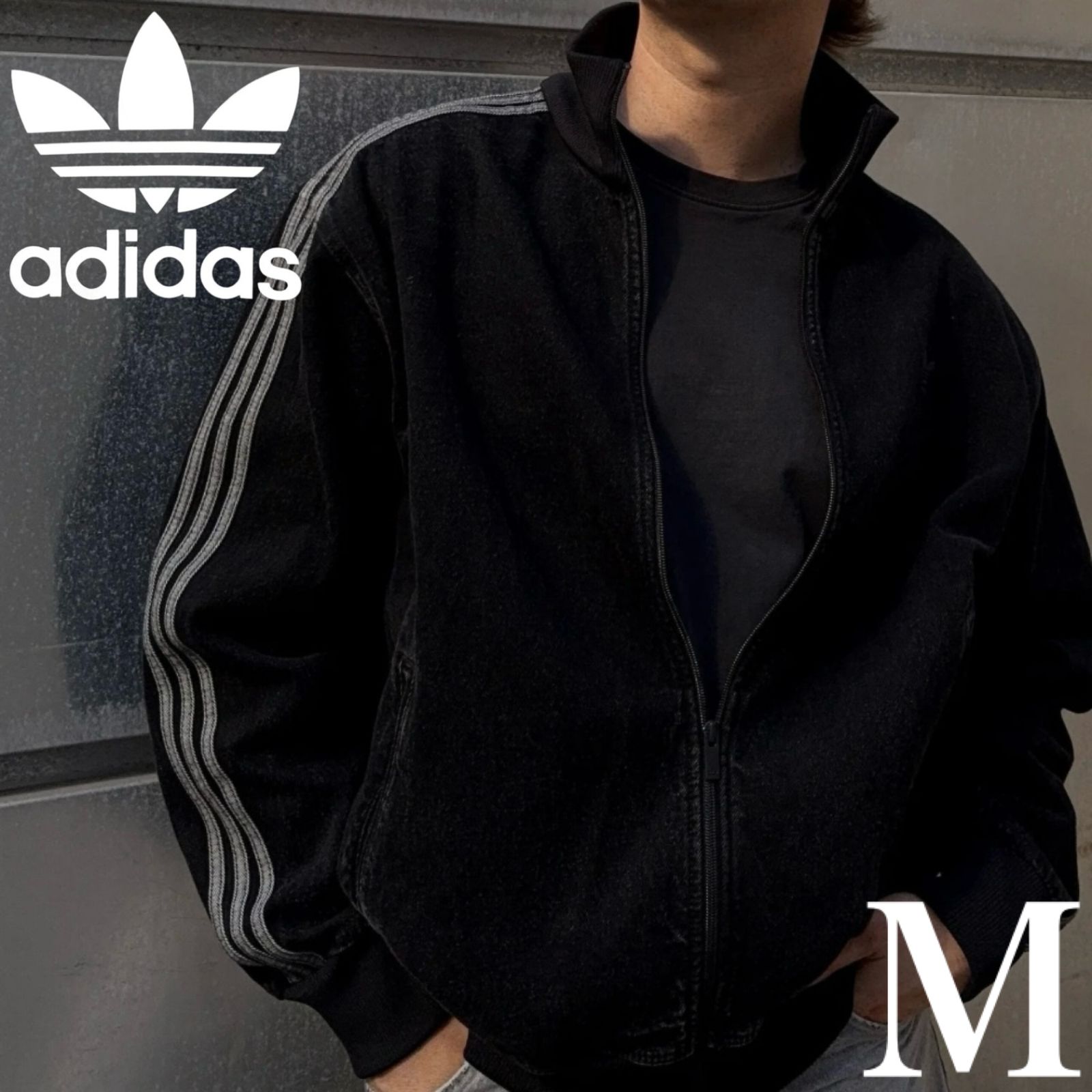 新品M⭐️adidas アディカラー デニム ファイヤーバード
