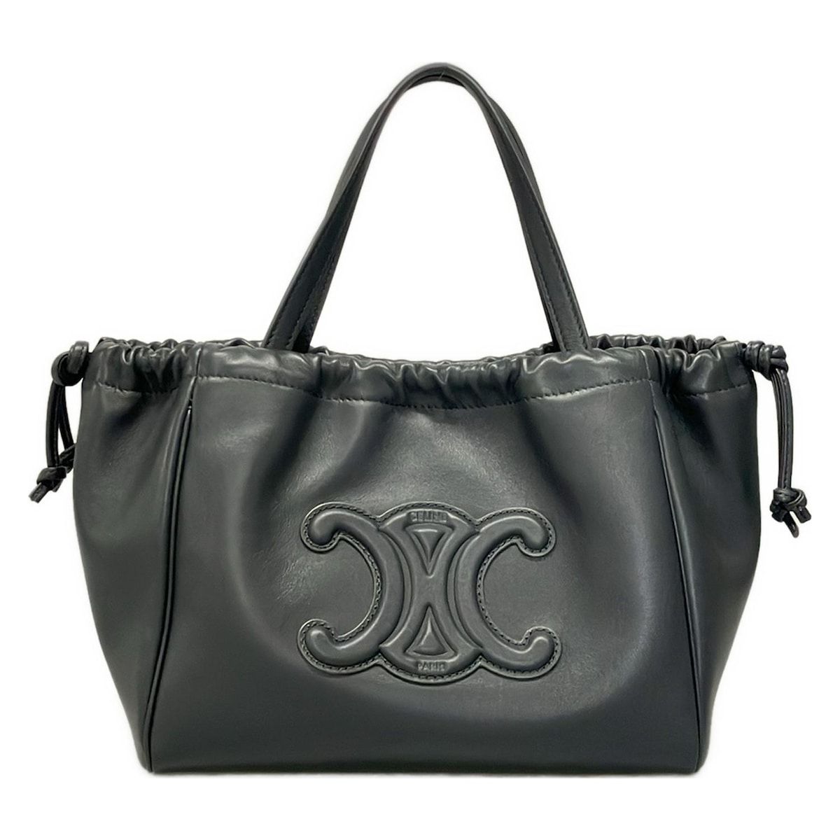 極美品★セリーヌ　CELINE スモールカバ　ブラック　シルバーロゴ　新型 極美品☆セリーヌ CELINE スモールカバ ブラック シルバーロゴ 新型 極